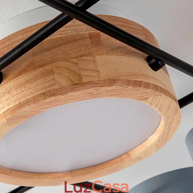 Luminária de teto acrílica com formato molecular moderno