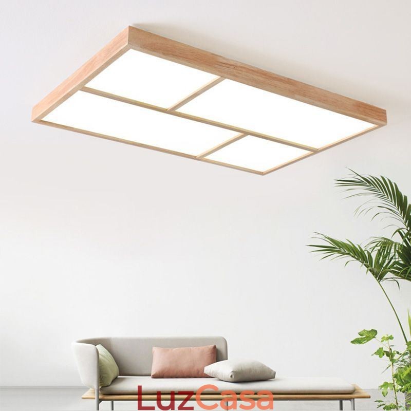 Luminária de teto moderna estilo minimalista de madeira embutida luminária de teto