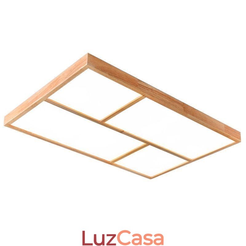 Luminária de teto moderna estilo minimalista de madeira embutida luminária de teto
