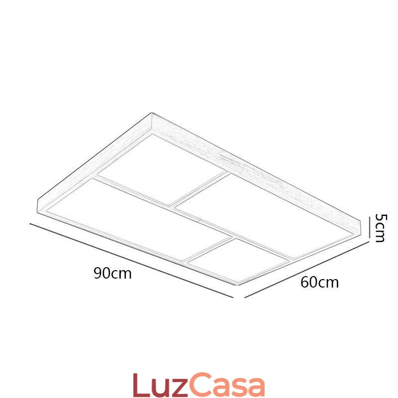 Luminária de teto moderna estilo minimalista de madeira embutida luminária de teto