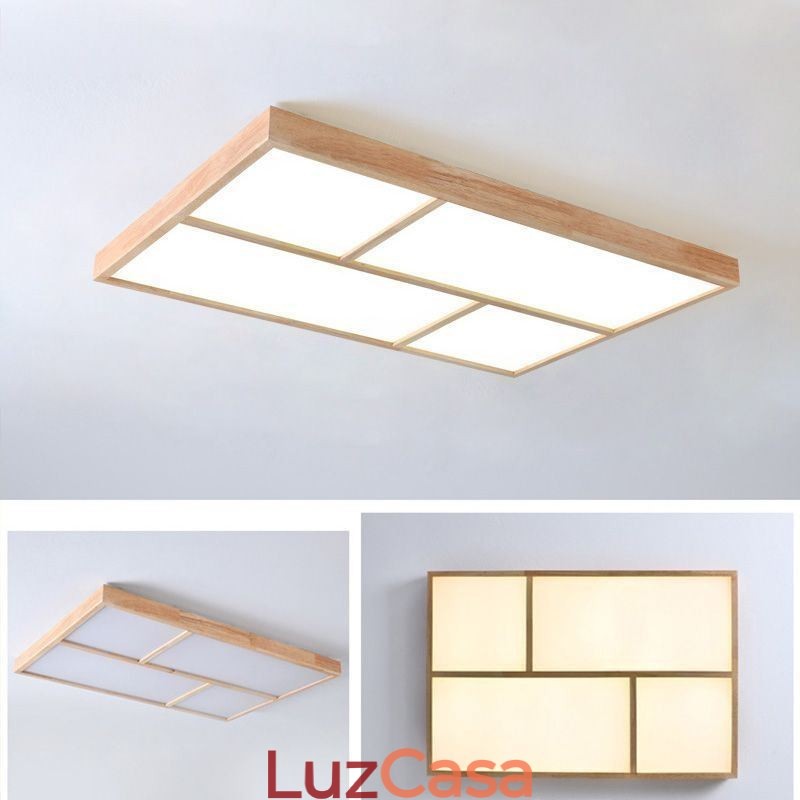 Luminária de teto moderna estilo minimalista de madeira embutida luminária de teto