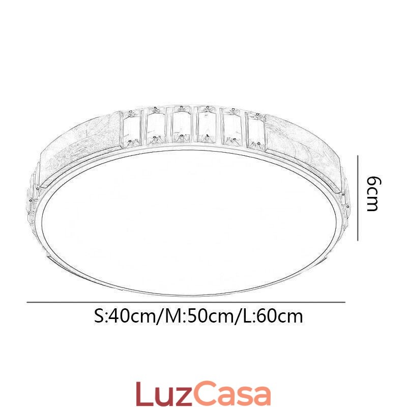 Luminária de teto japonesa minimalista embutida