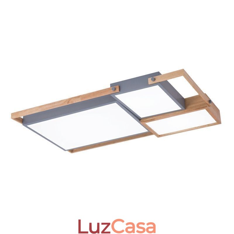 Luminária de teto moderna com emenda retangular
