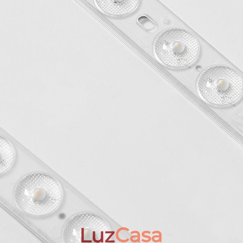 Luminária de teto moderna com emenda retangular