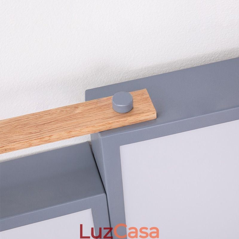 Luminária de teto moderna com emenda retangular