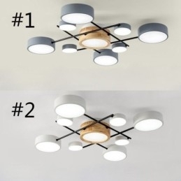 Luminária de teto moderna com emenda de quatro lados