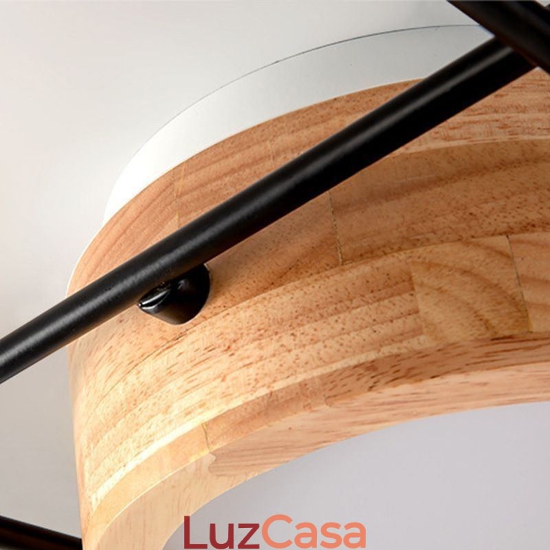 Luminária de teto moderna com emenda de quatro lados