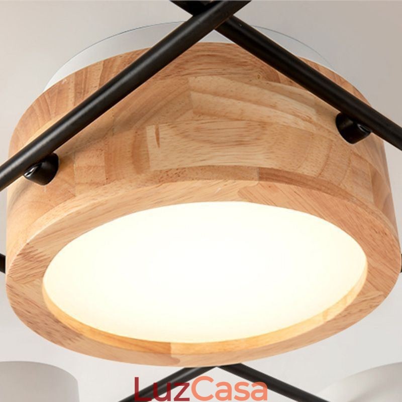 Luminária de teto moderna com emenda de quatro lados