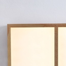 Luminária de teto acrílica japonesa Luminária de teto de madeira geométrica