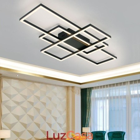 Luminária de teto moderna geométrica quadrada