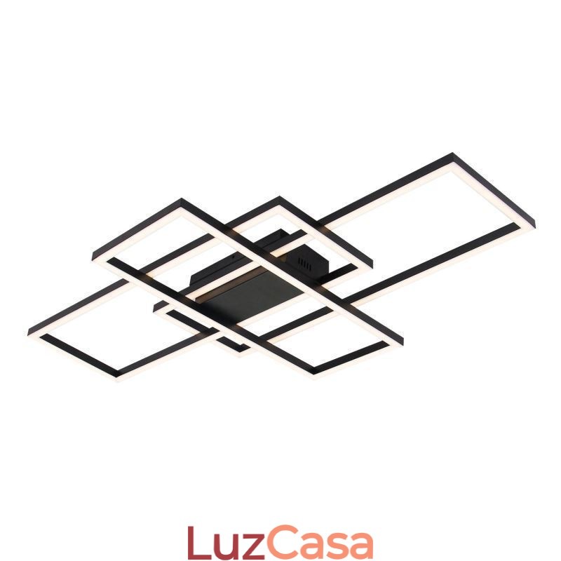 Luminária de teto moderna geométrica quadrada