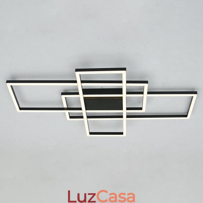 Luminária de teto moderna geométrica quadrada