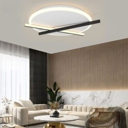 Luminária de teto nórdica com design de relógio de arte e luminária de teto