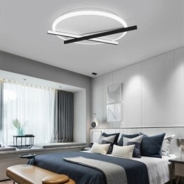 Luminária de teto nórdica com design de relógio de arte e luminária de teto