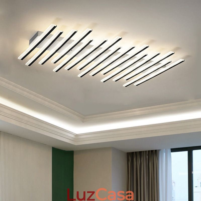 Luminária de teto criativa com teclas de piano