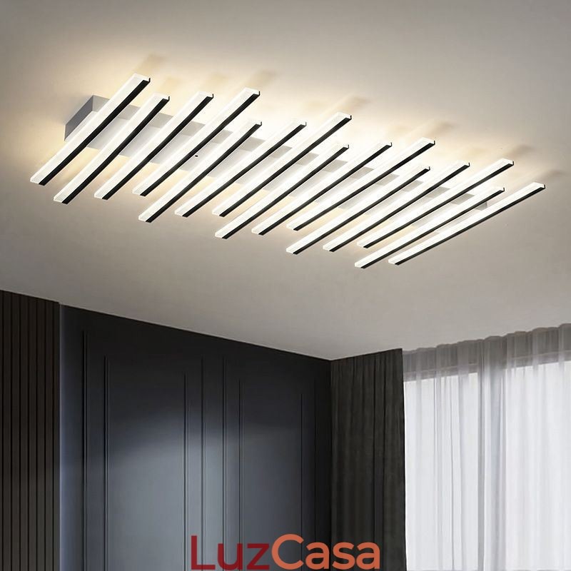 Luminária de teto criativa com teclas de piano