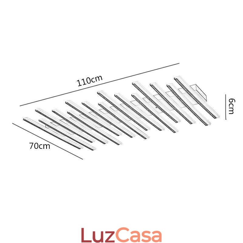 Luminária de teto criativa com teclas de piano