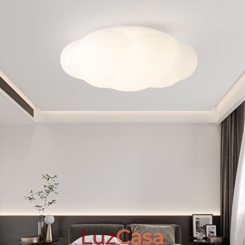 Luminária de teto nórdica em forma de nuvem