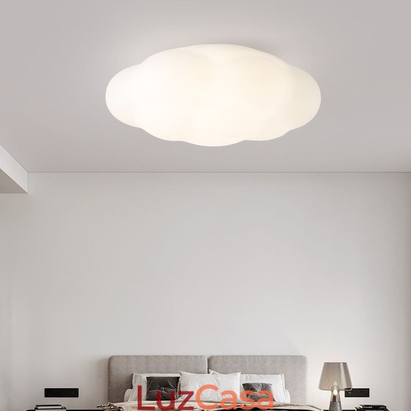 Luminária de teto nórdica em forma de nuvem