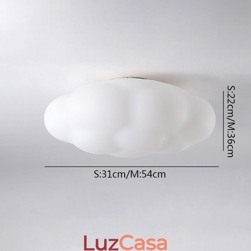 Luminária de teto nórdica em forma de nuvem