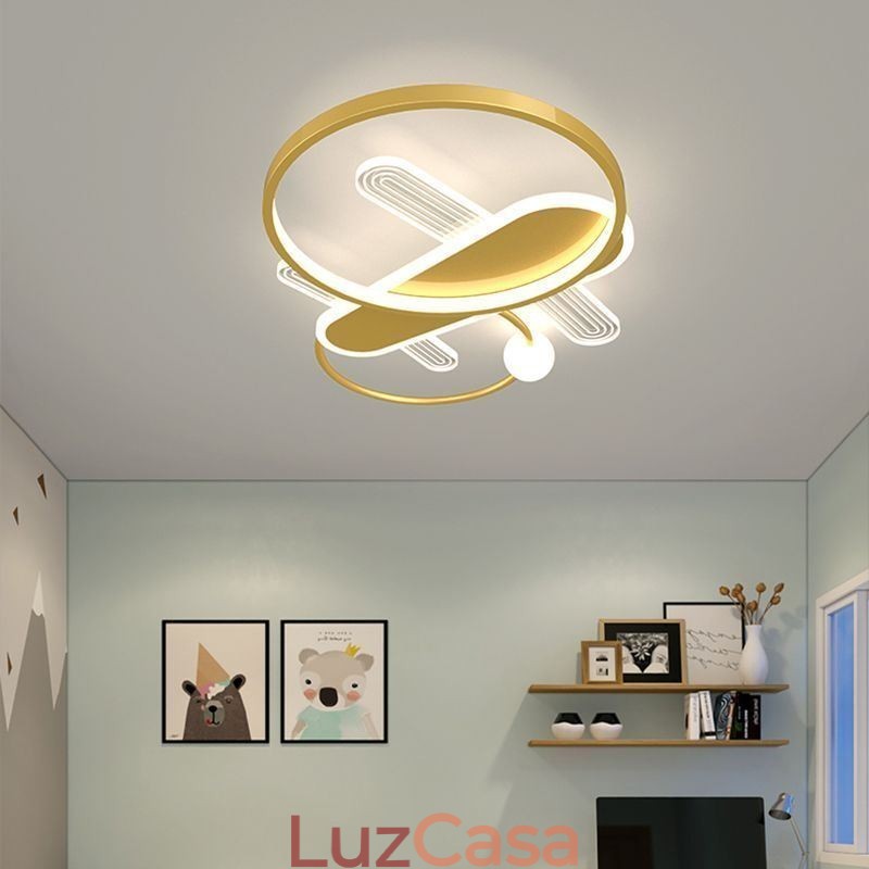 Luminária de teto Cartoon Plane Luz de teto