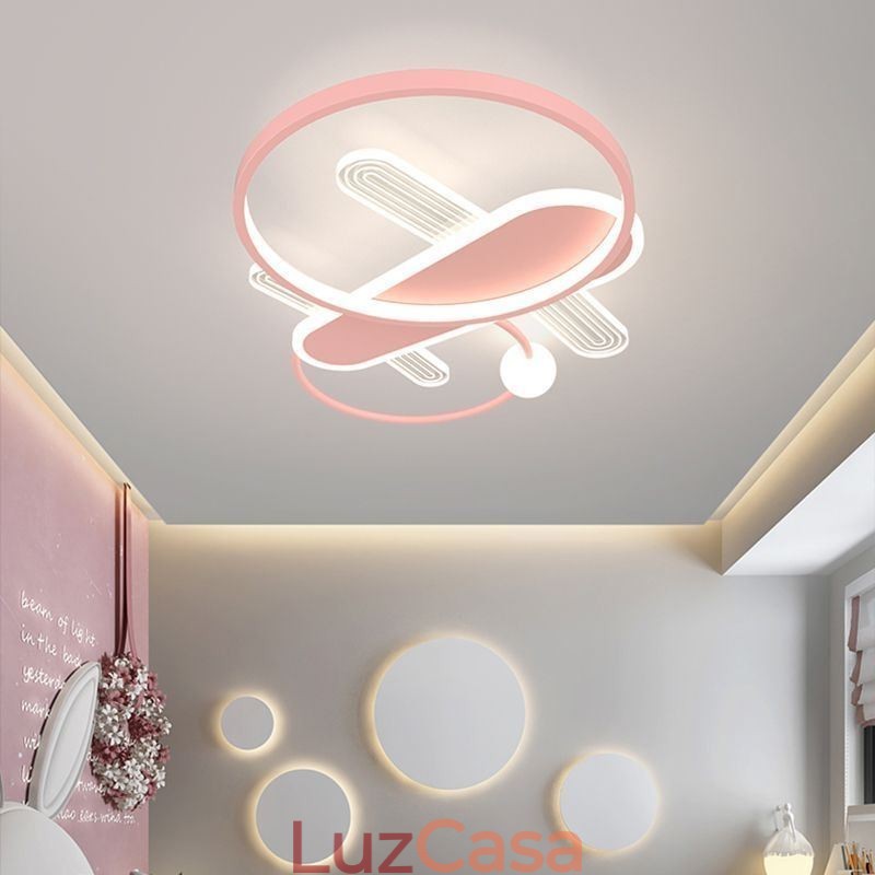 Luminária de teto Cartoon Plane Luz de teto