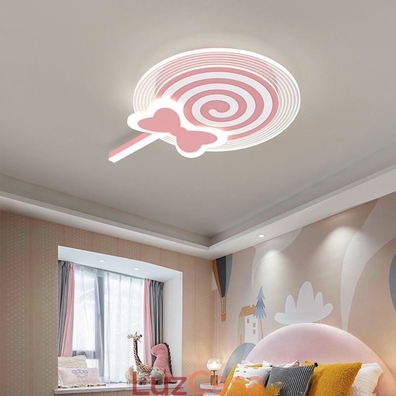 Luminária de teto moderna Lollipop Luz de teto infantil