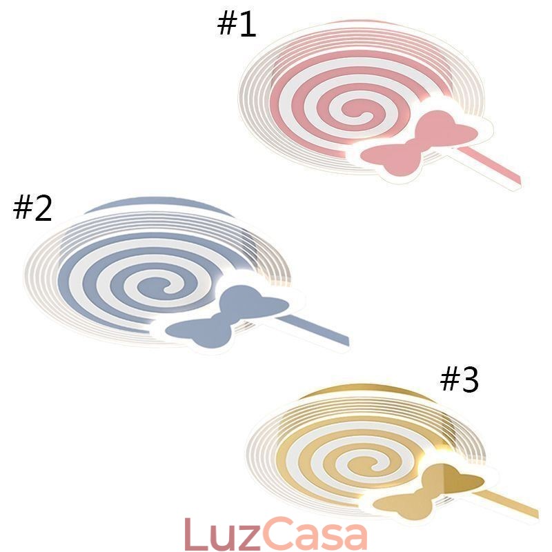 Luminária de teto moderna Lollipop Luz de teto infantil