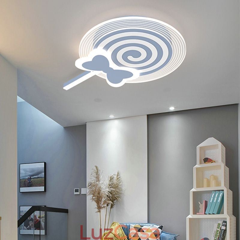 Luminária de teto moderna Lollipop Luz de teto infantil