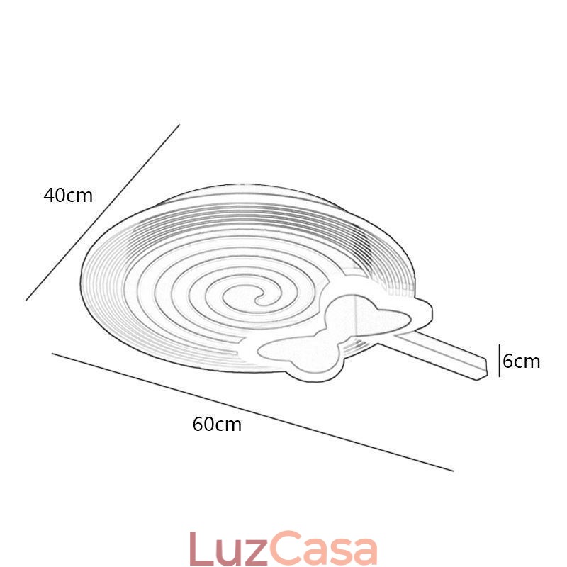 Luminária de teto moderna Lollipop Luz de teto infantil