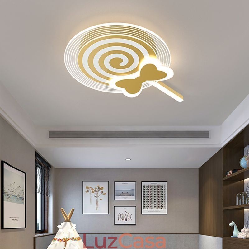 Luminária de teto moderna Lollipop Luz de teto infantil
