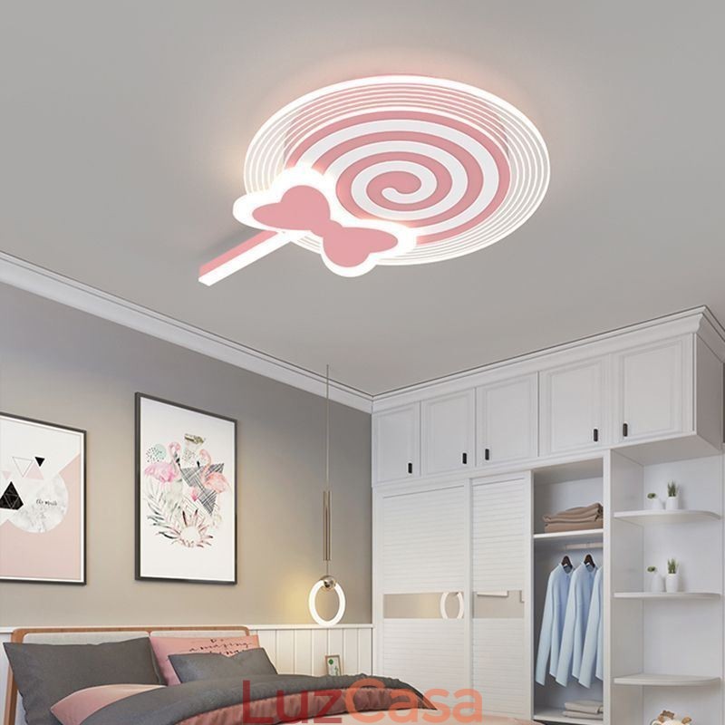 Luminária de teto moderna Lollipop Luz de teto infantil