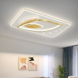 Luminária de teto de luxo com design criativo de folhas