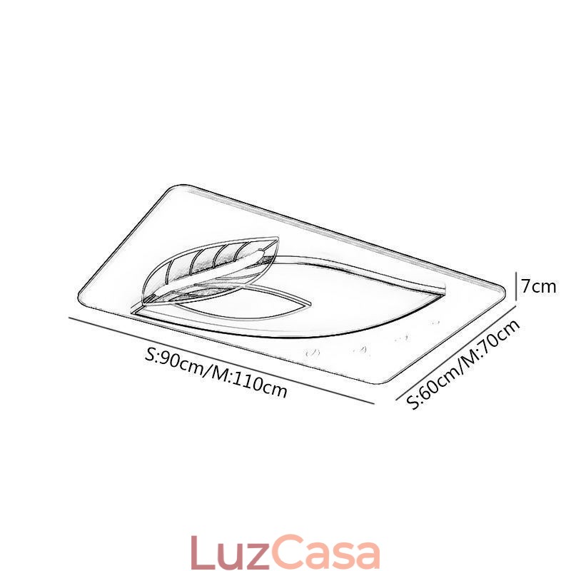 Luminária de teto de luxo com design criativo de folhas