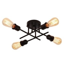Luminária de teto embutida com 4 soquetes para luz