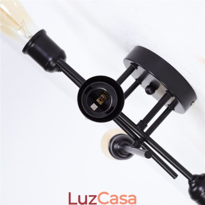 Luminária de teto embutida com 4 soquetes para luz