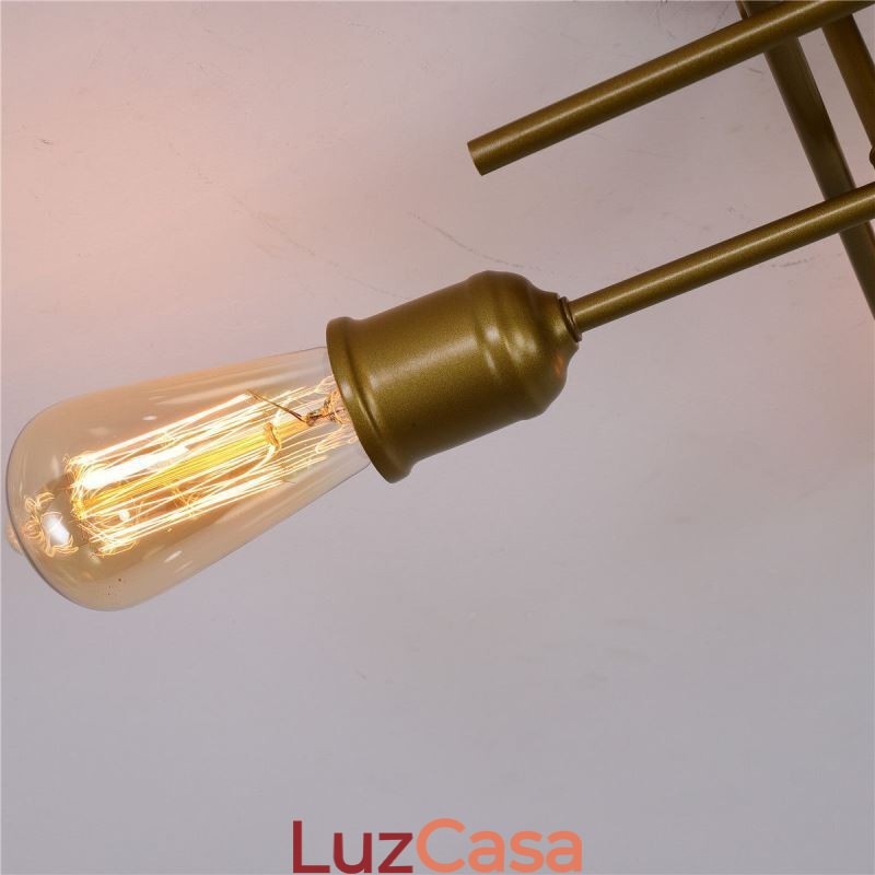 Luminária de teto embutida com 4 soquetes para luz