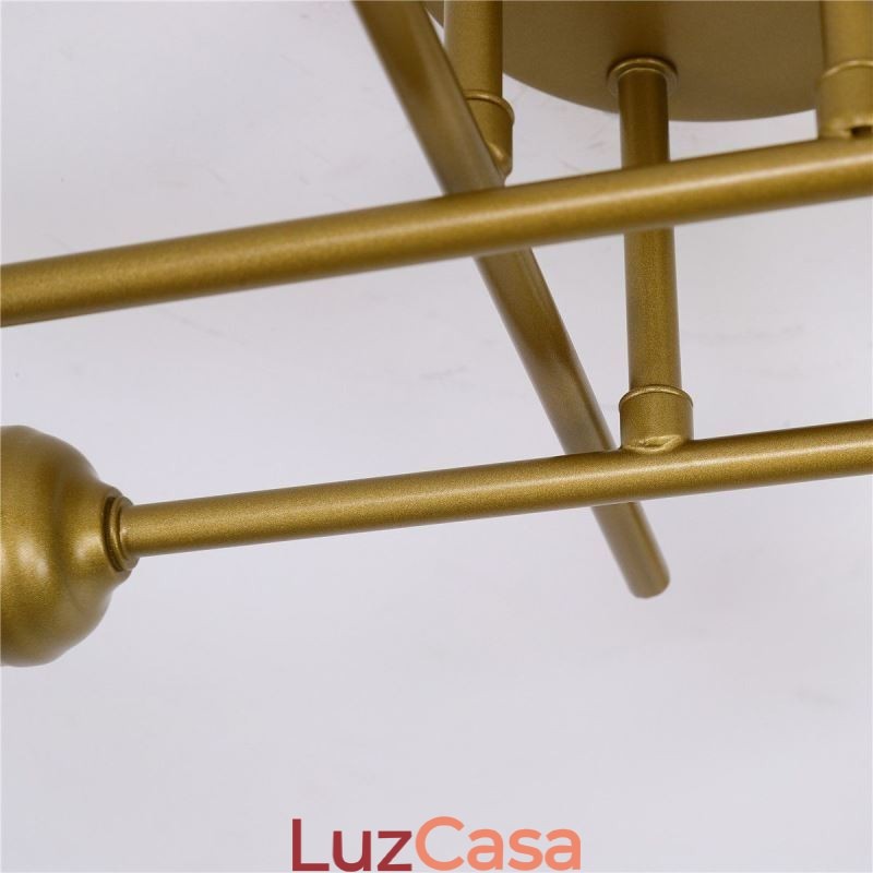 Luminária de teto embutida com 4 soquetes para luz