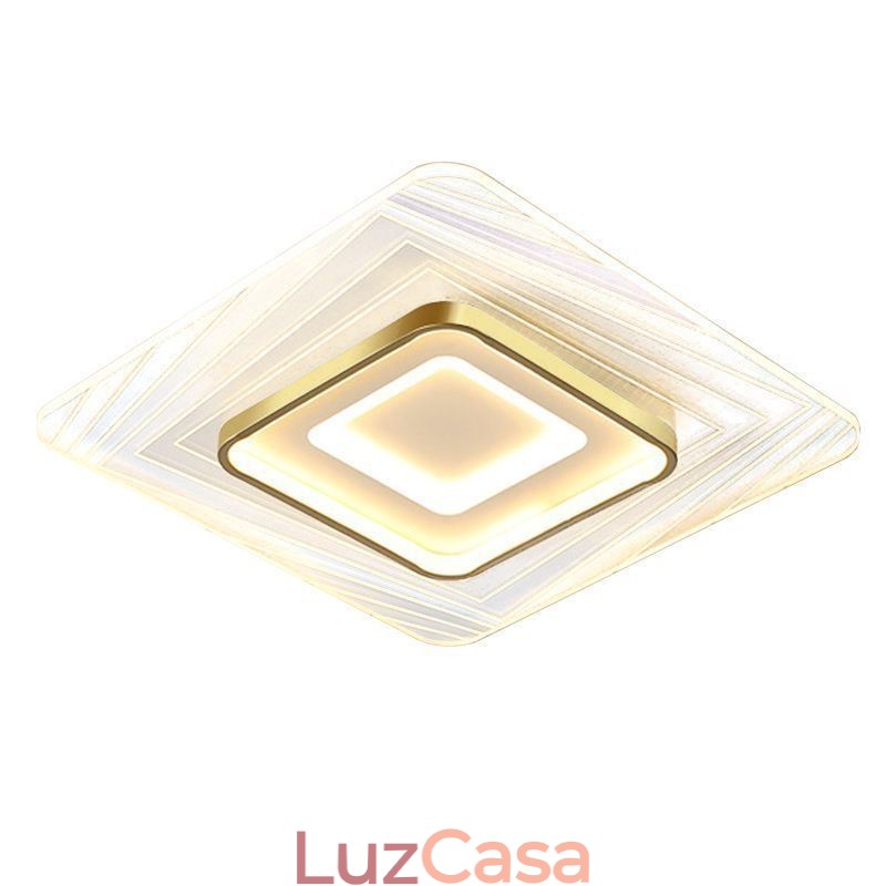Luminária de teto embutida quadrada para teto