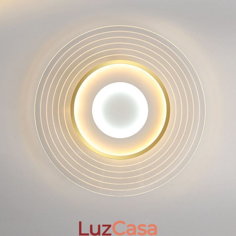 Luminária de teto moderna embutida redonda