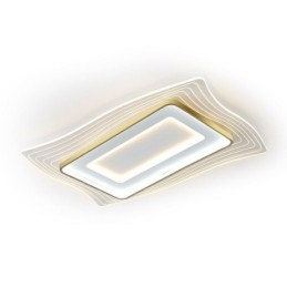 Luminária de teto moderna embutida em formato quadrado