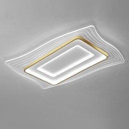Luminária de teto moderna embutida em formato quadrado