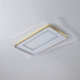 Luminária de teto moderna embutida em formato quadrado