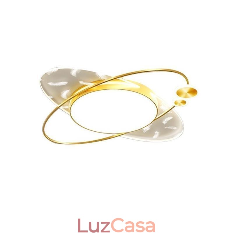Luminária de teto moderna embutida com formato de planeta