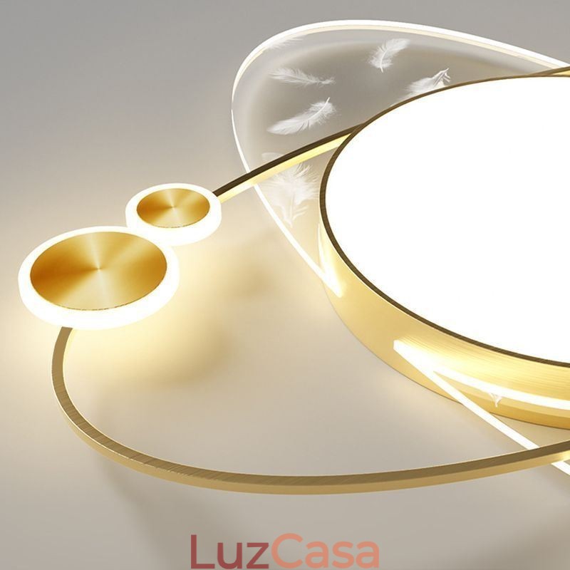 Luminária de teto moderna embutida com formato de planeta