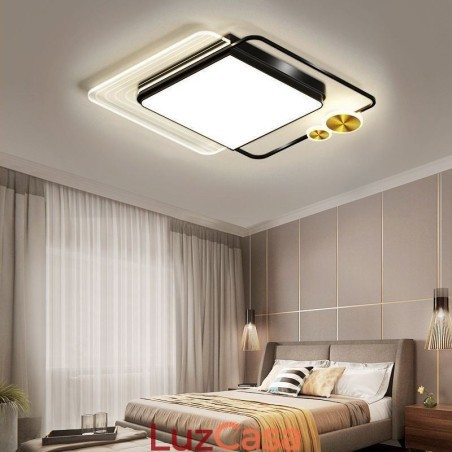 Luminária de teto nórdica quadrada de acrílico embutida para teto Luminária de teto nórdica quadrada de acrílico embutida para teto