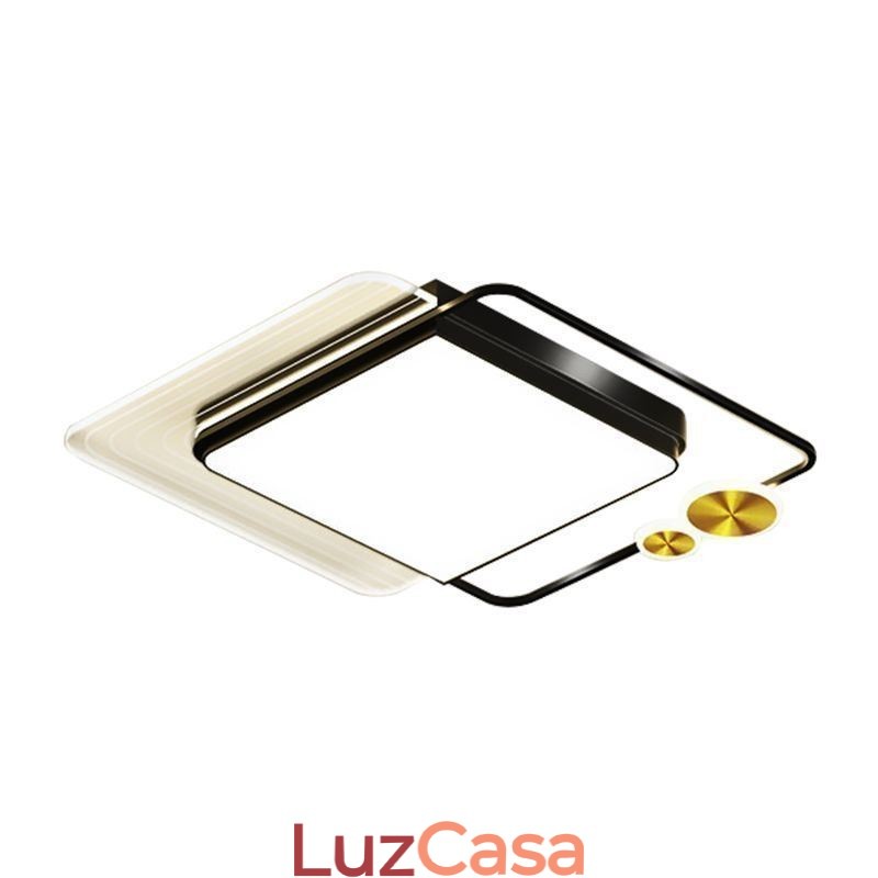 Luminária de teto nórdica quadrada de acrílico embutida para teto