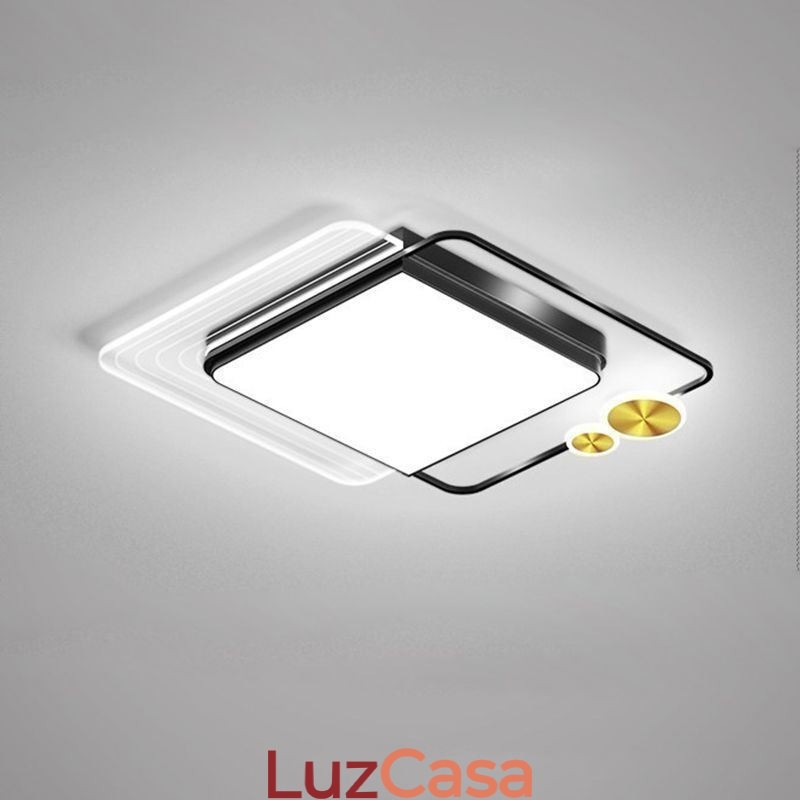 Luminária de teto nórdica quadrada de acrílico embutida para teto