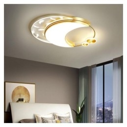 Luminária de teto em formato de lua moderna embutida
