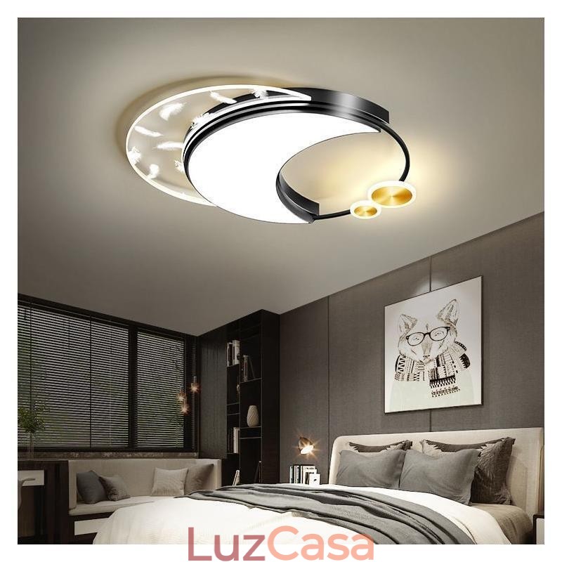 Luminária de teto em formato de lua moderna embutida